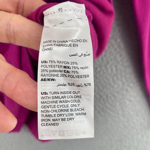 Chicos Sweater Womens 0 US Small Pink Bateau Neck Shirttail Hem Pullover Stretch - Picture 6 of 9